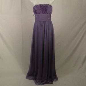 New Dave & Johnny Size 8 Chiffon Purple Gown Dress